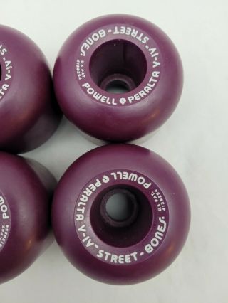 Vintage Powell Peralta Street Bones skateboard wheels NOS 80s very RARE Purple 4