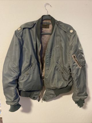 Vintage Rolen Sportswear Men Rare Usaf L - 2b Flight Bomber Military Jacket B331