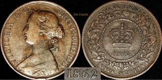 Canada 1862 Nova Scotia 1 Cent Collector Grade Coin - Rare Not Graded