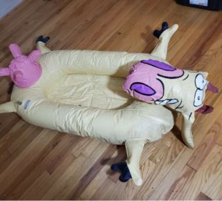 Cow And Chicken Cartoon Network Inflatable Pool Rare 1997