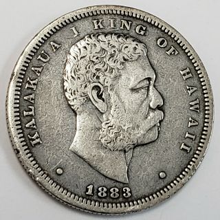 1883 Hawaii King Kalakaua I Silver 50c Half Dollar Rare Collector Coin 9kkhd8309