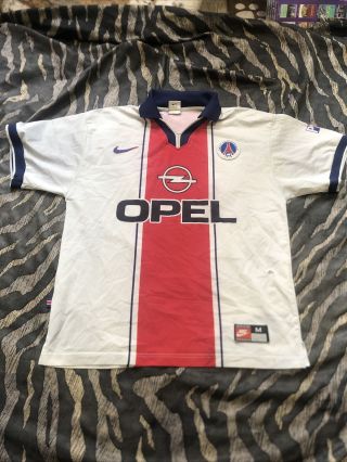 Rare Vintage Paris Saint Germain Psg Away Football Shirt 1998 1999 Medium Man
