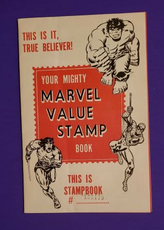 Marvel Value Stamp Book 1973 Spider - Man Poster Rare Error Double Book Number