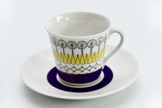 Rare Gefle Upsala Ekeby Standard Coffee Cup & Saucer - Eugen Trost - 1960s