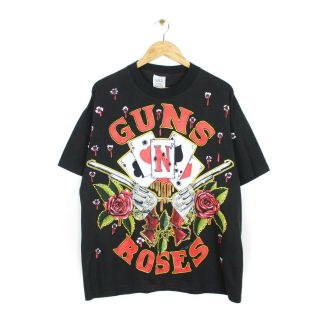 Guns N Roses Vintage 1991 Rare Wild Oats Bullet Holes 4 Aces T Shirt - Xl