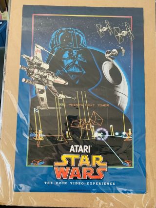 Atari Star Wars 1983 - Rare - Movie Gaming Poster 20 " X 30 "