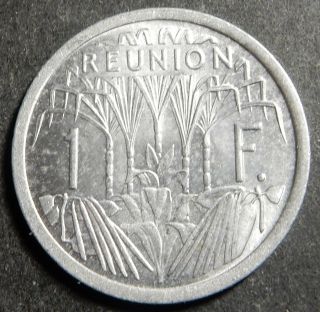 Reunion 1 Franc 1969 Km 6.  2 Thinner Planchet Top Grade Rare