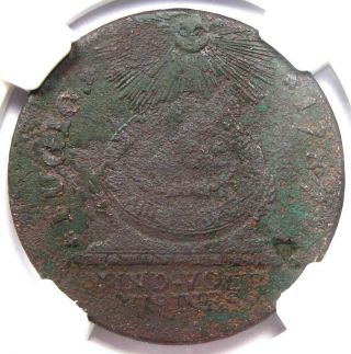 1787 Fugio Cent 1C Colonial Copper Coin - Certified NGC Fine Details - Rare 5