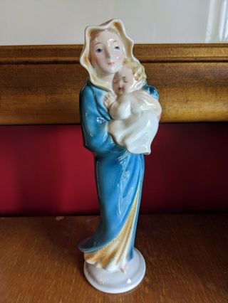 Wien Keramos Austria Madonna Of The Streets And Child Ceramic 9.  5 " Figurine Rare