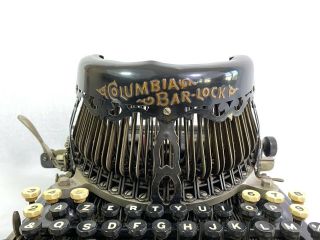 Rare Machine à écrire Columbia Bar - Lock 1908 TYPEWRITER VINTAGE TBE 2