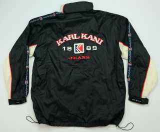 Rare Vintage Karl Kani Jeans Endurance Spell Out Windbreaker Jacket 90s Tupac Xl