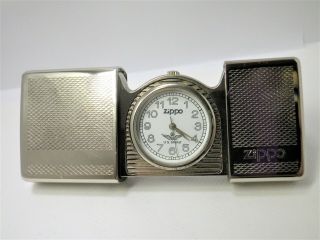 Timetank Time Tank Zippo Pocket Clock Watch Running 1995 Rare 250301b81