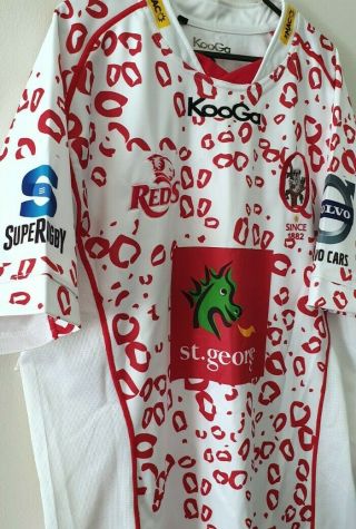 Very Rare Kooga Qld Reds 2012 Special Edition South African Tour Jersey - Sz Xl
