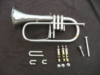 Rare Bb French Flugelhorn By Couesnon Paris 1927 - Great Player