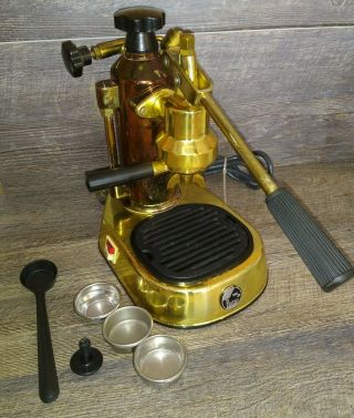 La Pavoni Europiccola Brass/copper Lever Espresso Machine – Rare Vintage