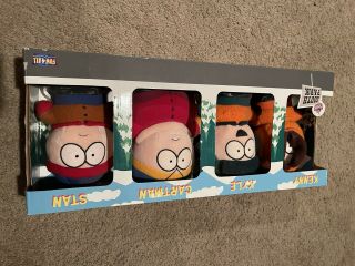 Rare 1998 South Park Fun 4 All Plush Dolls Set - Kenny Stan Cartman Kyle