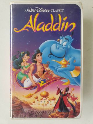 Aladdin (vhs,  1993) Black Diamond Edition - Rare 1992 Vhs Walt Disney