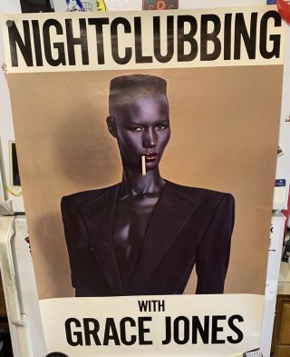 Rare - 1981 Grace Jones - Night Clubbing - Promo Poster - Island Records - 23x35