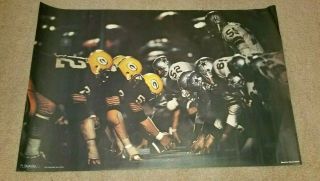 1972 Sports Illustrated Studio One Packers Vs Cowboys Rare Vintage Poster 24x36