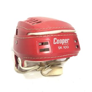 Rare Vintage Cooper Sk 100 Senior Red Helmet Hurling Canada Hockey Style