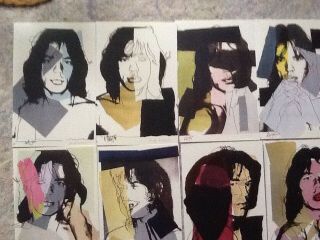 Mick Jagger/andy Warhol/limited Edition Promotional Rare Gallery Opening Cards.
