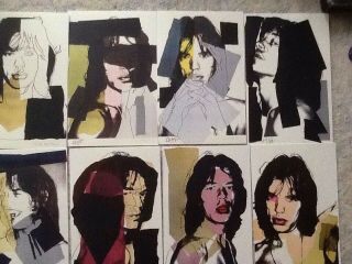 Mick Jagger/Andy Warhol/limited edition promotional Rare Gallery Opening Cards. 2