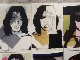 Mick Jagger/Andy Warhol/limited edition promotional Rare Gallery Opening Cards. 3