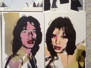 Mick Jagger/Andy Warhol/limited edition promotional Rare Gallery Opening Cards. 4