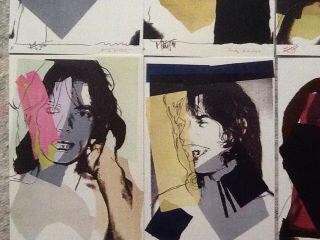 Mick Jagger/Andy Warhol/limited edition promotional Rare Gallery Opening Cards. 6