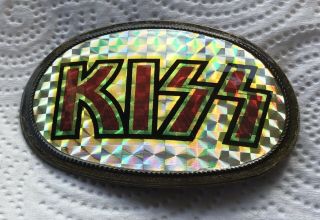 Vintage & Rare Early Pacifica 1970s Aucoin Mgt (kiss Prism Belt Buckle)