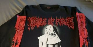 Cradle Of Filth Vintage 1995 Tour Shirt Xl - Vestal Rare