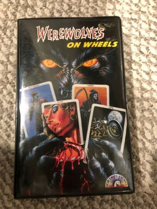 Werewolves On Wheels Vhs Horror Rare Unicorn Video 80’s Clamshell Big Box