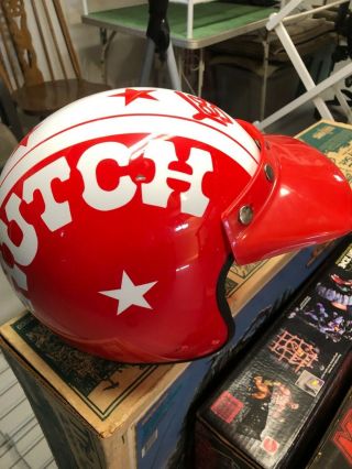 1980’s Hutch Bmx Bike Red And White Bell Racing Helmet Size Large,  Rare Vintage