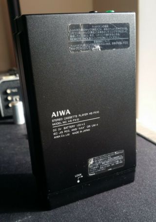 VERY RARE Aiwa HS - PX101 Stereo Cassette Player Walkman 5