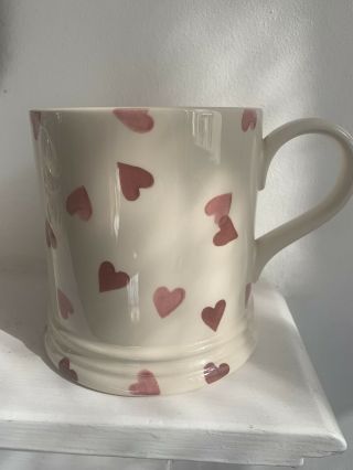Emma Bridgewater Rare Pink Hearts Two Pint,  Huge Mug