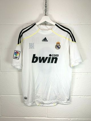 Adidas Real Madrid 2009/10 Home Football Shirt Jersey Top 9 Ronaldo Rare Size M
