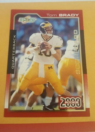 2000 Score Tom Brady Rc Rookie 316 Gold Scorecard Parallel 