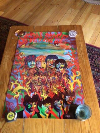 The Beatles Rare Vintage 1967 Beatles Second Phase Psychedelic Poster