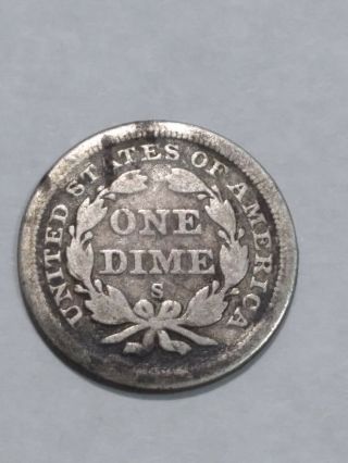 1859 - s Seated Liberty Dime Very rare 60k mintage 2