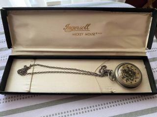Ingersoll Vintage Pocket Watch: Rare Walt Disney And Friends With Box