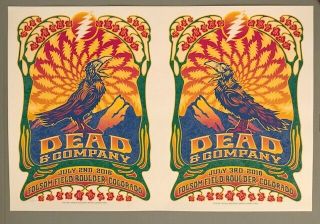 Dead & Company Boulder 2016 Ultra Rare Uncut Poster For Both Shows Hand Numbered