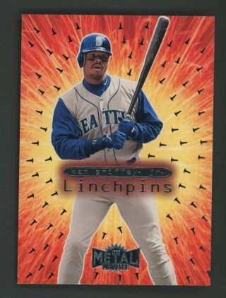 Ken Griffey Jr 1999 Skybox Metal Baseball 4 Linchpins Rare Insert Mariners Hof