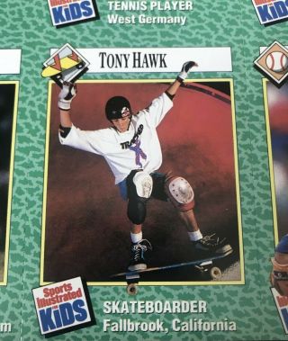 Tony Hawk 1990 Sports Illustrated Si For Kids 152 Rookie Card Uncut Sheet Rare