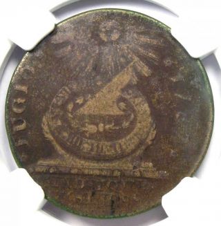 1787 Fugio Cent 1c Colonial Copper Coin - Certified Ngc Vg Details - Rare