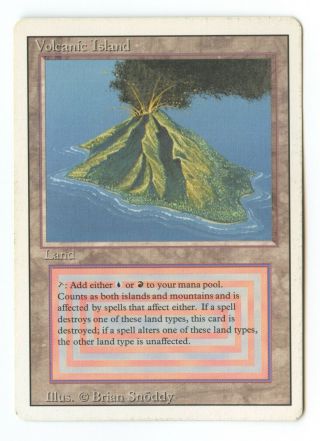 Special Revised Edition Volcanic Island A Magic Dual Lands Rare