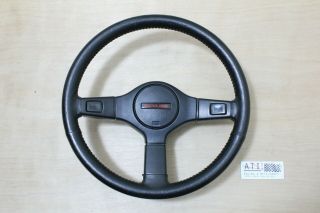 Rare Vintage Jdm Nissan Skyline R31 Gts Black Leather Steering Wheel Horn Button