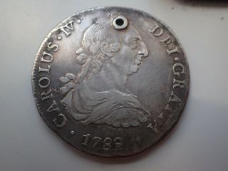 1789 Pts Pr Bolivia Charles Iii 8 Reales Holed Km 55 Rare Date