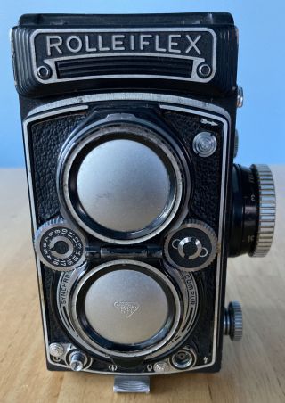 Rare Vtg Rolleiflex Syncro Compur Film Camera Tlr Model Serial 1866508 3.  5e