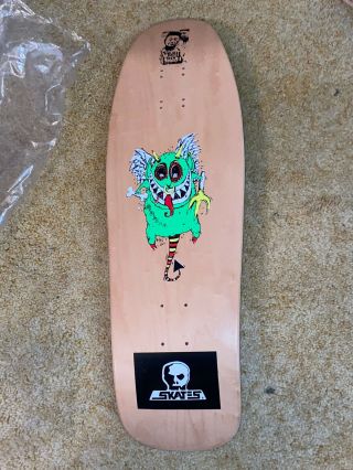 Skull Skates Nos Green Monster Vintage Skateboard Deck Rare Bad Otis Link