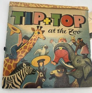 Tip Top At The Zoo Popup Book Bancroft & Co 1961 Rare Westminster Books 6 Popups